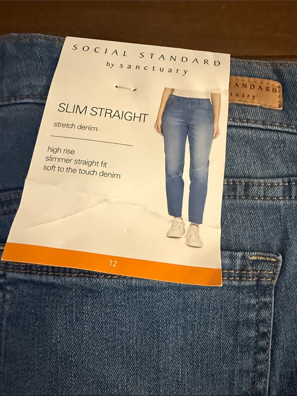 Social Standard Slim Straight Jeans - Medium Blue